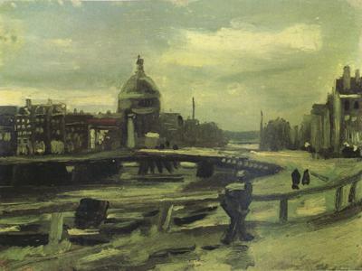 Vincent Van Gogh View of Amsterdam from Central Station (nn04) China oil painting art